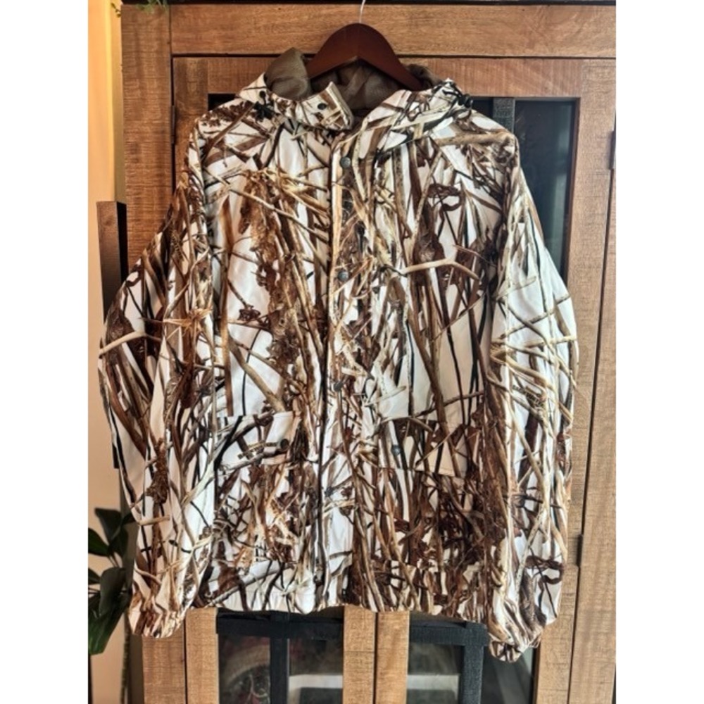 AGO All Game Outfitters Seclusion 3D Backwaters Camo Hooded Jacket Mens Medium